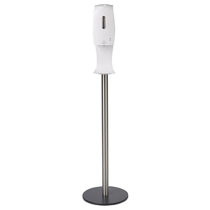 Praktischer Desinfektionsspender, berührungslos mit Tropfschale von vorne